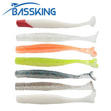 BASSKING 2020 NEW Fishing Lures T Tail Worm 6cm 7cm Carp Silicone Fishing Wobbler Bass Artificial Soft Bait Paddle Tail Swimbait 2024 - buy cheap