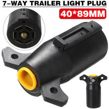 1 peça 12v 7 pinos plugue macho para carro trailer caminhão reboque tomada elétrica conector placa de iluminação para luzes traseiras sinal de volta 2024 - compre barato