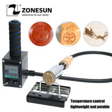 Zonesun-máquina de aquecimento para cinto, de couro, madeira, pet, ferramenta de gravação a quente, relevo para bolo de casamento, logotipo, forma de ferro 2024 - compre barato