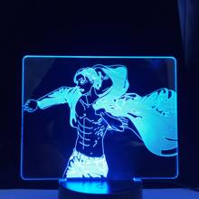 Настольная лампа «атака на Титанов», светодиодный ночсветильник 3d для спальни, Декор, подарок на день рождения, аниме «атака на Титанов», лампа 2024 - купить недорого
