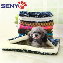 Winter Warm Large Pet Dog Soft Flannel Mattress Dog Cat Pet Mat   Cartoon Printed Cat Dog Pad Home Washable Rug Keep Warm 2024 - buy cheap