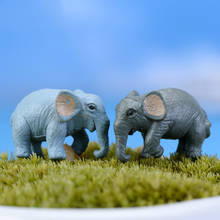 Musgo Micro paisaje decoraciones Mini adornos animación dibujos animados simulación elefante casa de muñecas 2 unids/lote 2024 - compra barato