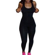 Black Sexy Bodycon Jumpsuit Romper Sleeveless Bodysuit Women Zipper V Neck Jumpsuit Elegant Full Length Polyester hot 2022 2024 - buy cheap