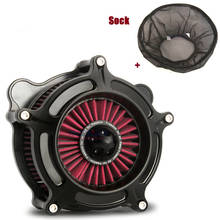 Rain Socker Cover turbine Air Cleaner Red Intake Filter Fit For harley Dyna wide glide 2000-2017 Softail Fatboy heritage slim 20 2024 - buy cheap