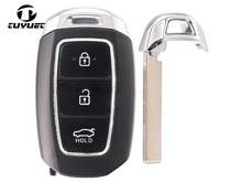 Smart  Remote Key Shell Car Key Blanks Case for Hyundai with Insert Emergency Small Key Blade 2024 - buy cheap