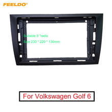 FEELDO Car Audio 2Din 9" Big Screen Fascia Frame Adapter For Volkswagen Golf 6 Stereo Dash Panel Frame Fitting Kit 2024 - buy cheap