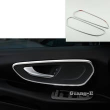 High Quality Car Cover Stick Trim ABS Chrome Door Inner Built Handle Bowl Frame 2pcs For Mercedes Benz Vito W447 2017 2018 2019 2024 - buy cheap