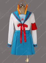 A melancolia de suzumiya haruhi cos anime homem mulher cosplay alta qualidade jk colégio uniforme traje conjunto completo 2024 - compre barato