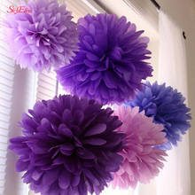 10pcs 6inch Tissue Paper Pompoms Wedding Decorative Paper Flowers Ball Baby Shower Birthday Party Decoration paper pom poms 5z 2024 - buy cheap
