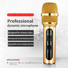 Microfone portátil condensador para karaoke, gravação ao vivo, para celular, computador, com cartão de som echo, 1 peça 2024 - compre barato