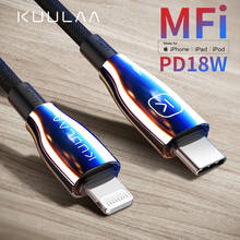 KUULAA USB C to Lightning Cable MFi PD For iPhone 11 Pro Max X XS 8 XR 18W Fast Charging Type C Cable For Macbook iPad Pro 12.9 2024 - buy cheap