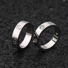 Fashion Stainless Steel Ring For Woman Girl Couple Cross Ring With Stone Crystal For Wedding Ring 2024 - buy cheap