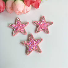 wholesale 100pcs/lot 3cm Sequin star Padded appliques for garment decoration DIY handmade headwear accessories 2024 - buy cheap