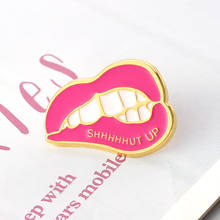Wholesale Sexy Red Lip Enamel Pins Brooches Women Lipstick Lip Men Party Banquet Badge Brooch Button Metal Lapel Jewelry Gifts 2024 - buy cheap