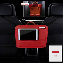 Car Accessory Universal Advanced Car Net Pocket Handbag Holder Between Car Seat Storage PU Leather Auto Organizer Seat Back Bag 2024 - buy cheap
