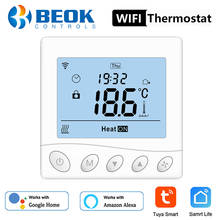 Beok-termostato WiFI para calefacción de suelo, dispositivo de calefacción eléctrica de 220V, funciona con Google Alexa, Tuya/Smart Life 2024 - compra barato