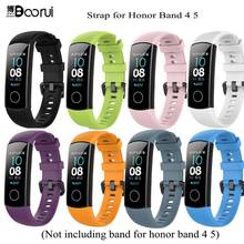 BOORUI Silicone Wrist Strap For Huawei Honor Band 4 5 Standard Version Smart Wristband Replacement for honor band 5 straps 2024 - buy cheap