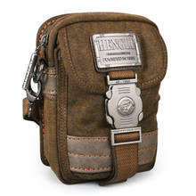 Bolso de hombro de lona Vintage, pequeño, multifuncional, con bolsillos, Retro, para viaje, para teléfono 2024 - compra barato