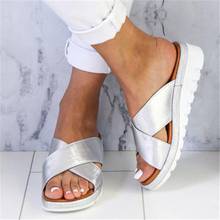 Sandálias femininas casuais, chinelo alto plataforma antiderrapante 2024 - compre barato