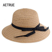 Casual Panama Summer Sun Hats for Women Man Beach Straw Hat for Men UV Protection Wide Big Brim Female Sun Cap Hat Chapeau 2020 2024 - buy cheap