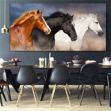 Goodecoração da lona pintura animal moderna casa decoração da parede arte da lona do cavalo posters cópias da lona nenhum quadro dropshipping arte 2024 - compre barato