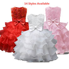 Vestido de princesa tutu floral de verão para meninas, vestidos para crianças, aniversário, casamento, festa de noite, roupas formais 2024 - compre barato