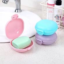 2021 New Bathroom Soap Dish Plate Home Shower Travel Hiking Portable Holder Kitchen Sponge Container Multi Color Box WIth Cover 2024 - buy cheap