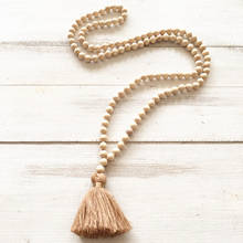 Boho Handmade Tassel Long Necklace Statement Fashion Wooden Beads Colourful Tassel Collares De Moda Ladies High Quality Collier 2024 - buy cheap