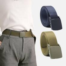 Moda masculina ajustável cor sólida fivela calças ao ar livre cinto cintura cintura 2024 - compre barato