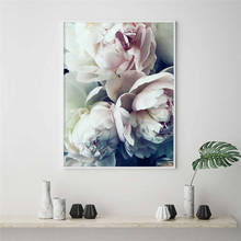 Nordic Elegant Bloom Peony Flower Canvas Painting Posters and Prints Wall Art Picture for Living Room Home Decoration Cuadros 2024 - buy cheap