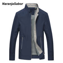 NaranjaSabor 2020 Spring Autumn Mens Jackets Solid Color Casual Coats Men's Brand Clothing Stand Collar Male Bomber Jackets N656 2024 - buy cheap