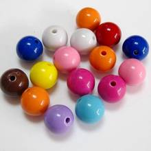 20 cuentas redondas de acrílico de diferentes colores, bola lisa de 20mm 2024 - compra barato