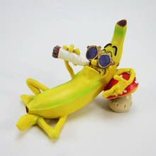 Decoração de casa em miniatura criativa acessórios bar decoração de casa artesanato 3d modelo de banana ornamentos para presente boyfriend 2024 - compre barato