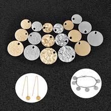 20pcs/Set Round Stainless Steel Pendants 8/10/12mm Embossing Charm For DIY Earring Bracelet Jewelry Making Accessories 2024 - buy cheap