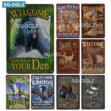 [SQ-DGLZ] Hunting Metal Sign Vintage Metal Plaque Plate  Wall Decor Tin Signs Wild Animals Poster Gift 2024 - buy cheap