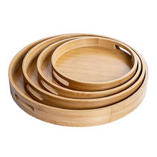 1Pc Bamboo Round Storage Plate Kitchen Fruit Dessert Saucer Dinner Bread Tea Tray 2024 - buy cheap