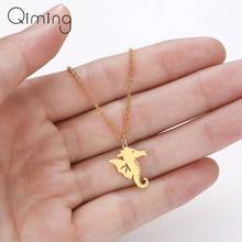 Seahorse Pendant Stainless Steel Necklace Sea Animal Ocean Beach Jewelry Lovely Women Necklace Sea Horse Party Gift 2024 - buy cheap