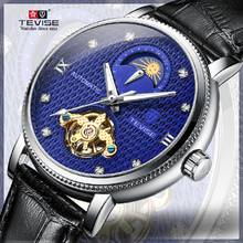 TEVISE Top Brand Men Watches Moon phase Tourbillon Casual Mechanical Watch Leather Sport Wristwatch Male Clock Relogio Masculino 2024 - buy cheap