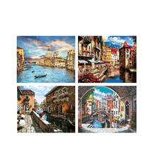 Картина из мультфильма «сделай сам», в виде плавающего города, Венеция, 5D, алмазная вышивка, Декор для дома и комнаты 2024 - купить недорого