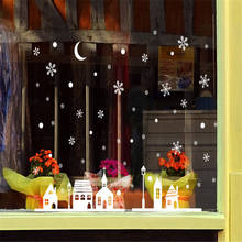Etiqueta engomada de Navidad invierno copo de nieve ventana de cristal pegatinas de pared habitación de los niños decoración de Navidad para el hogar Año Nuevo pegatina Dropshipping # 2024 - compra barato