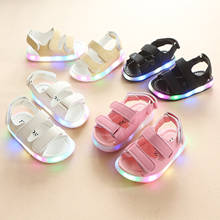 Sandals Kids Shoes Toddler Sport Summer Breathable Non-Slip Fashion Boys Girls Baby Sandals LED Luminous Shoes Sneakers Hook Loo 2024 - buy cheap