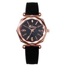 Relógio feminino vansvar, relógio de quartzo de couro estrelado, casual para mulheres 2024 - compre barato