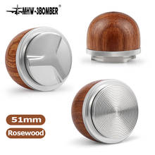 51mm Stainless Steel Coffee Tamper Macaron Powder Hammer Wooden Espresso Tamper Thread Grinder Distributor Coffee Accessorie 2024 - buy cheap