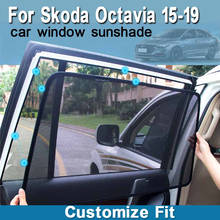 4pcs High-end custom For Skoda Octavia 2015-19 card type magnetic car curtain sun shade car window shade car styling car curtain 2024 - buy cheap