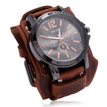 Men Watch Luxury Wristwatch Quartz Cow Leather Strap Retro Watch Fashion Punk Style Mens Watch Bracelet Relogio Masculino Reloj 2024 - buy cheap