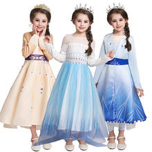 Платье для девочек с изображением Эльзы и мороза; Детские пасхальные платья принцессы для девочек; Карнавальная одежда для костюмированной вечеринки; Детские вечерние платья на день рождения 2024 - купить недорого