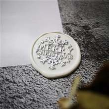 Christmas snowflake Wax Seal Stamp Christmas gift wax seal stamp  merry Christmas wax seal stamp snowflake wax sealing kit 2024 - buy cheap