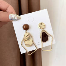 Adolph Trendy Gold Metal Irregular Drop Earrings For Women 2020 Geometric Statement Earrings Fashion Jewelry Wedding Accessories 2024 - buy cheap
