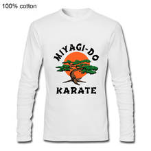 Camiseta de manga comprida tipo cobra kai, camiseta de manga longa para crianças, karatê, bonsai do árvore, artes marciais japonesas 90s 2024 - compre barato