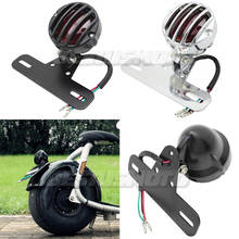 Motorcycle Iron Metal Vintage License Mount Tail Light Brake Light Lamp For Harley Bobber Chopper 2024 - buy cheap